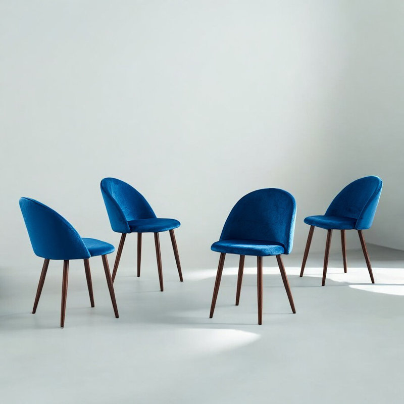 Chaise d'appoint Domonik, Bleu, 4
