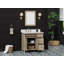 Meuble-lavabo simple 36 po avec plateau en quartz de Carrare blanc Ronnie, pré-assemblé