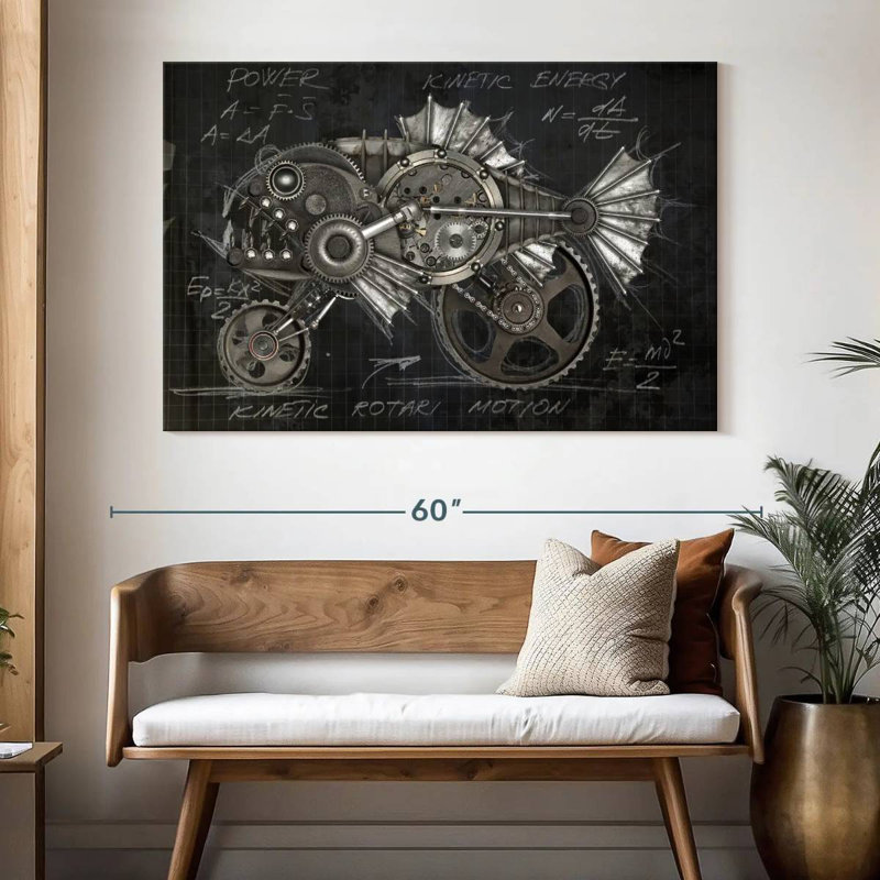 Kelan Steampunk Piranha Layout, 34" H x 51" W