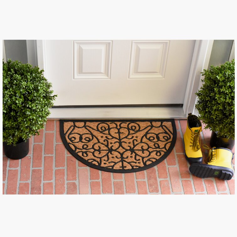 Cermenho Non-Slip Outdoor Door Mat Lark Manor Letter: K, Mat Size: Rectangle 18 x 30