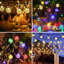 500cm LED Solar Powered 50 - Bulb Cord String Light