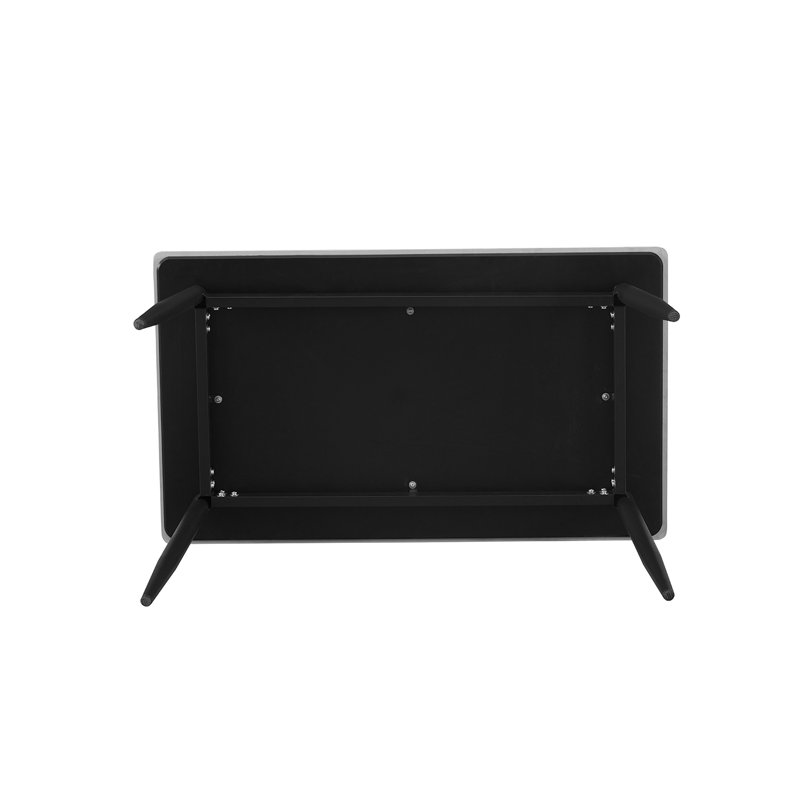 Darees Stone Top Metal Base Dining Table, 75cm H x 70cm W x 120cm D