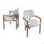 Ensemble de 2 chaises de salle à manger rembourrées avec accoudoirs en bois d'hévéa, capacité de poids de 300 lb-308261768-308261773