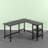 Ferrill L-Shaped Metal Base Writing Desk