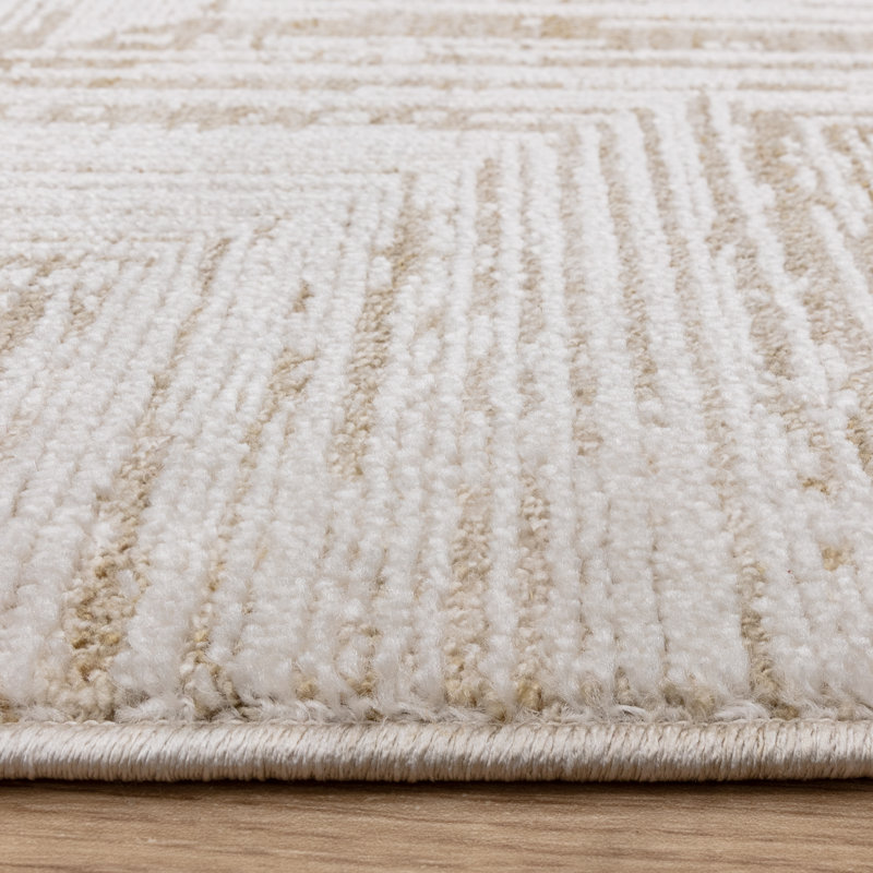 Bezore Geo Beige Area Rug, Rectangle 160 x 240 cm
