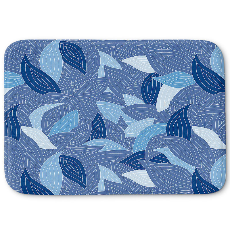 Tapis pour salle de bain en mousse à mémoire de feuilles, l 24 po x L 17 po x H 1 po