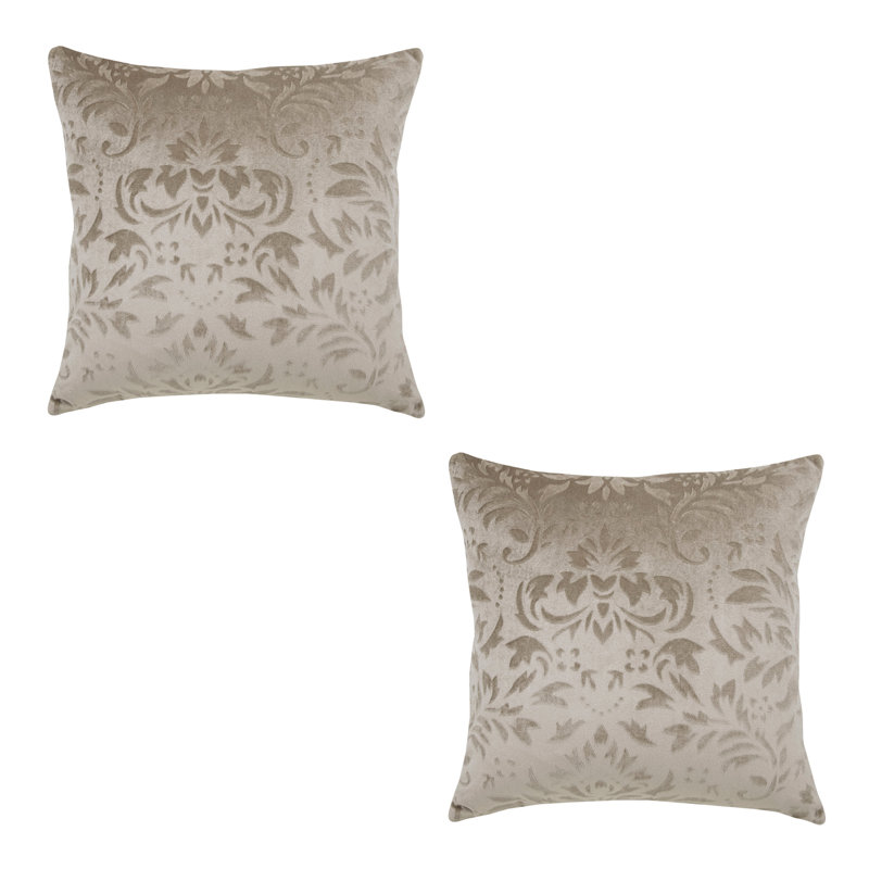 Kobe Damask Square Cushion, Natural
