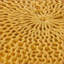 Repose-pieds rond pour repose-pieds | Jaune moutarde | Coton tricoté-4387534
