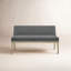 Banc de salle à manger rembourré en polyester 2 places Bethea-128879227