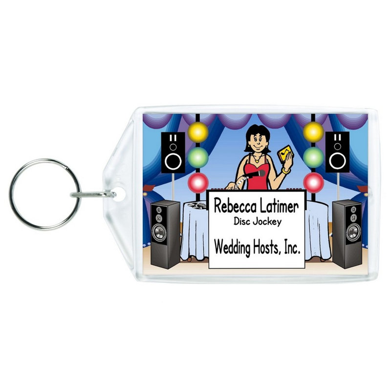Personalized Disc Jockey / MC - Porte-clés en acrylique pour femme