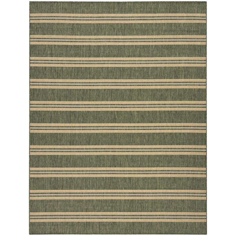 Manderella Modern Rug, Green, Rectangle 8' x 10'