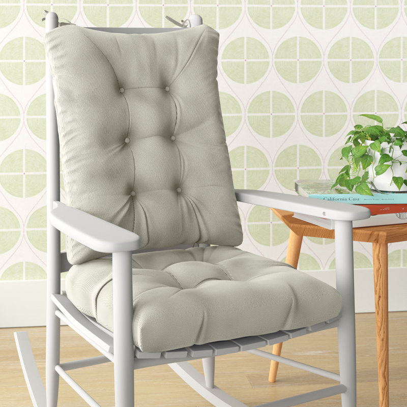Ensemble de coussins de chaise berçante antidérapant, Gris