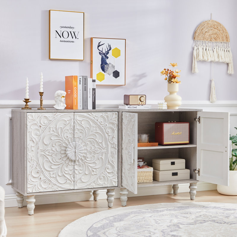 Buffet décoratif 30,7 po à 2 portes rétro