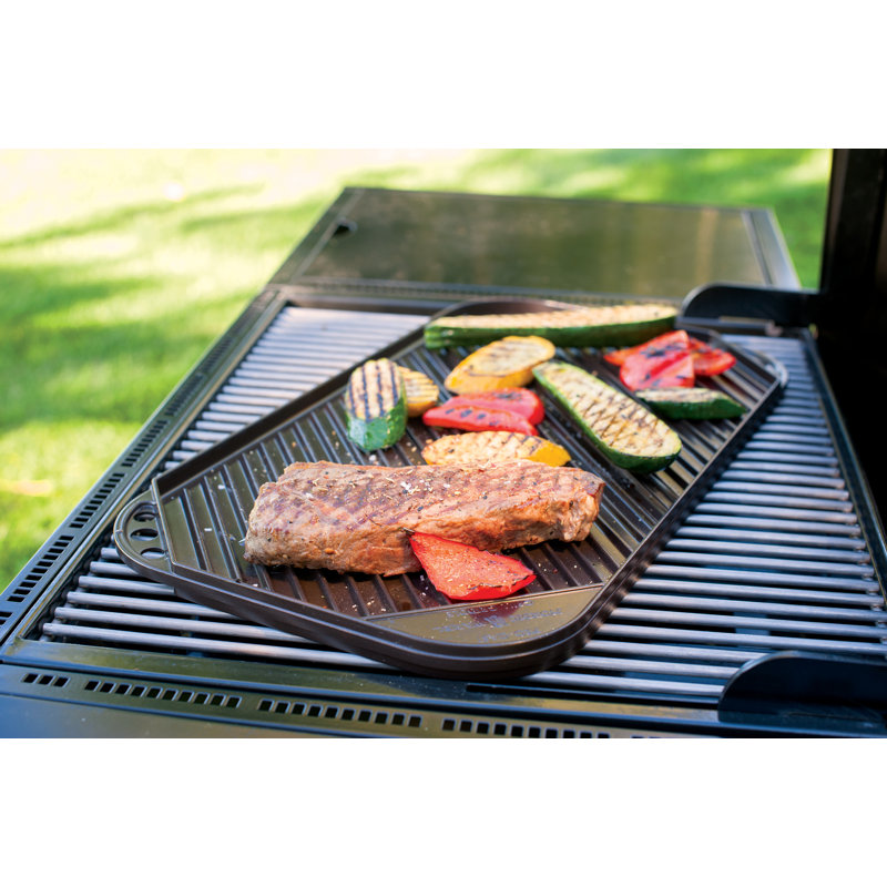 Nordic Ware Pro Cast Traditions 19.25 in. Aluminum Non-Stick Reversible Grill and Griddle Pan