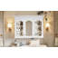 Armoire à pharmacie 40 "avec miroir, armoire de rangement pour salle de bain avec porte miroir et tablettes, armoire de salle de bain murale avec portes en verre