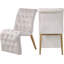 Chaise d'appoint rembourrée en velours capitonné Desroches-561642381