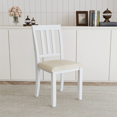 Chaises d'appoint de salle à manger rembourrées en bois massif de 17 po de largeur