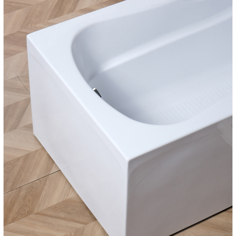 Simple White Acrylic Thickened Bathtub