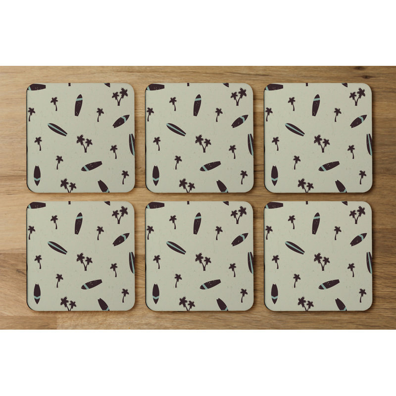 Square 6 Piece Coaster Set