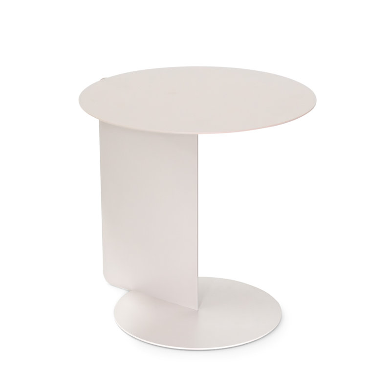 SALSA Pedestal End Table, Silky Taupe