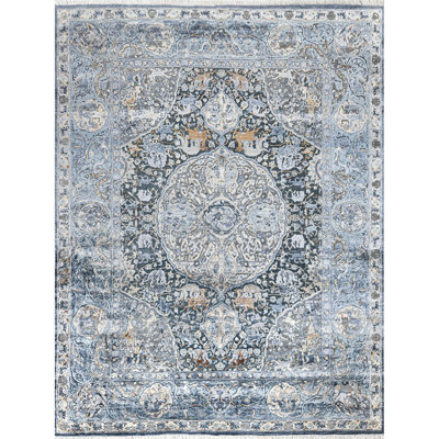 Tapis rectangulaire noué à la main