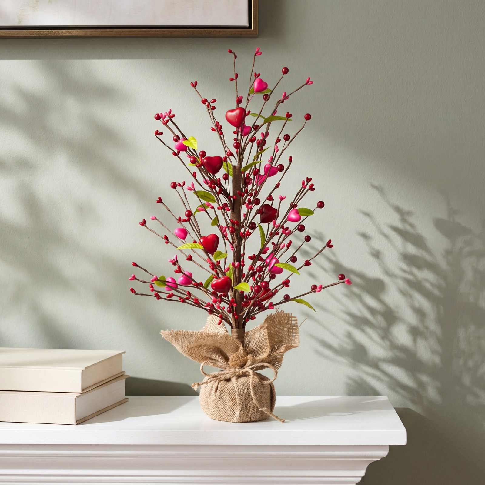 Montclair Berry Heart Tabletop Tree