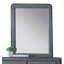 Miroir en tissu gris clair