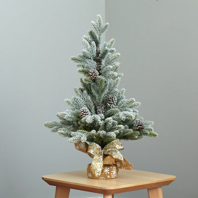 Sapin de Noël artificiel floqué 2 '