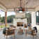 Selva 23" Outdoor Smart Black Caged Ceiling Fan with Light and Remote