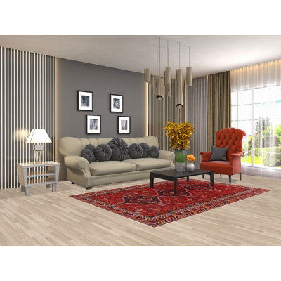 Handmade Wool Traditional Area Rug 5x8