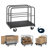 Drywall Cart 1800 lbs 36 x 24 inch Steel 1 Piece Drywall Panel Cart Black with Handrails