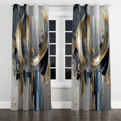 Avereigh - Modern Velvet Grommet Curtain - Room Darkening - 1 panel