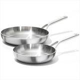 OXO Mira 3-Ply Stainless Steel Frying Pan Set, 8" And 10"