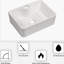 Modern 16"X12" Vessel Sink - Ceramic Rectangular, White, Acid Resistance, Bathroom Fixture Rectangular Modern, Stain , Use