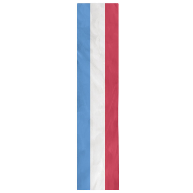 Houston Throwback Football Stripes Table Runner, 72" x 16", Houston Throwback Football Blue/Red/White, Polyester