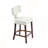 Mid Century Modern Counter Height Bar Stools Set of 2 with Curved Backrest and Copper Nails-442213039