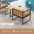 Raffield 2 - Person Acacia Wood Patio Conversation Set with Cushions