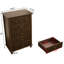 Commode 5 tiroirs cannelée en noyer de 45 po de hauteur avec poignée en métal, convenant à une commode moderne-232897104