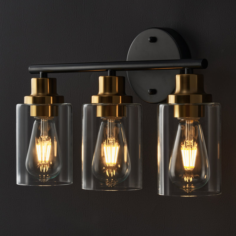 Snellville 3 - Light Dimmable Vanity Light, Gold/Matte Black