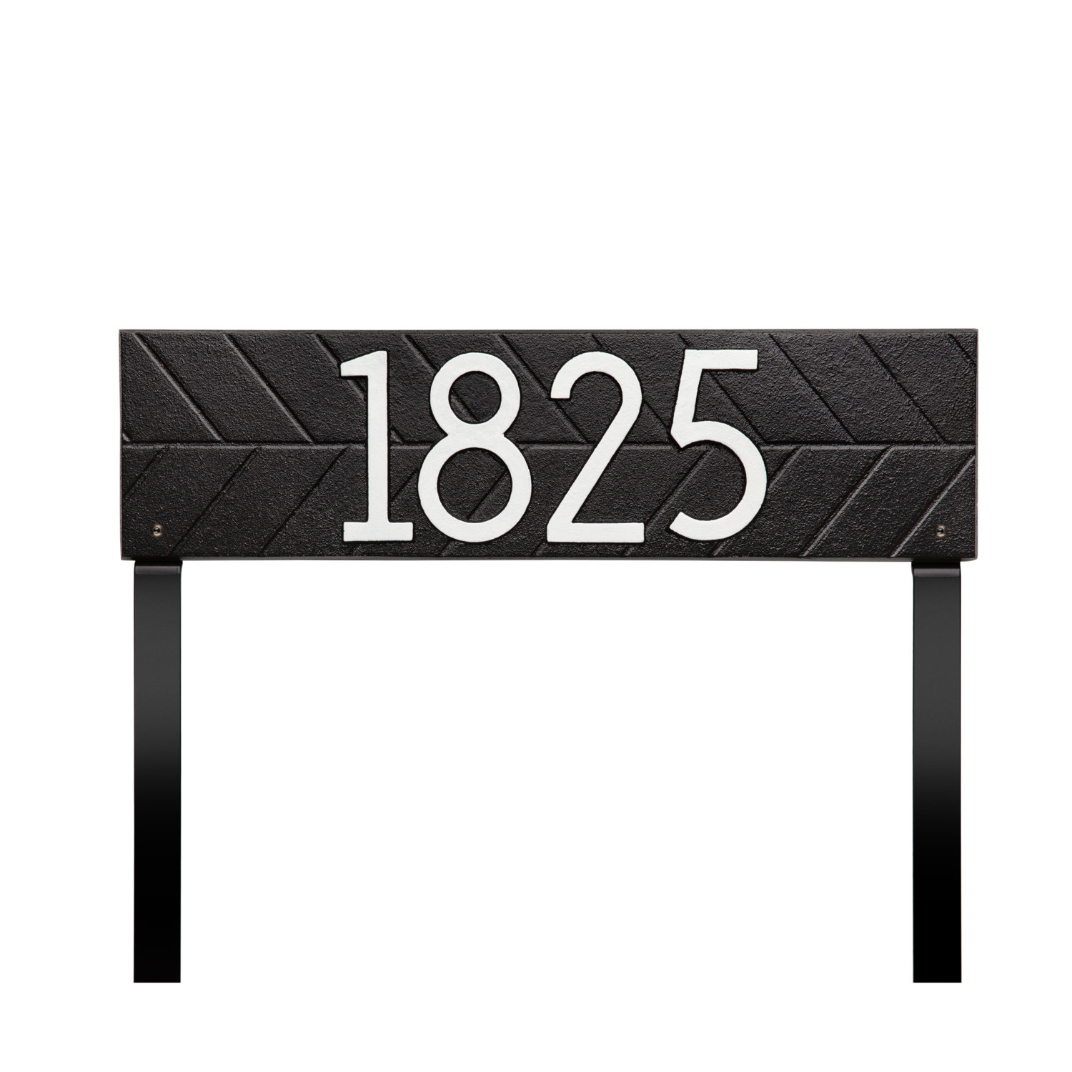 Mid-century Modern Herringbone Lawn, Black/White, Yes