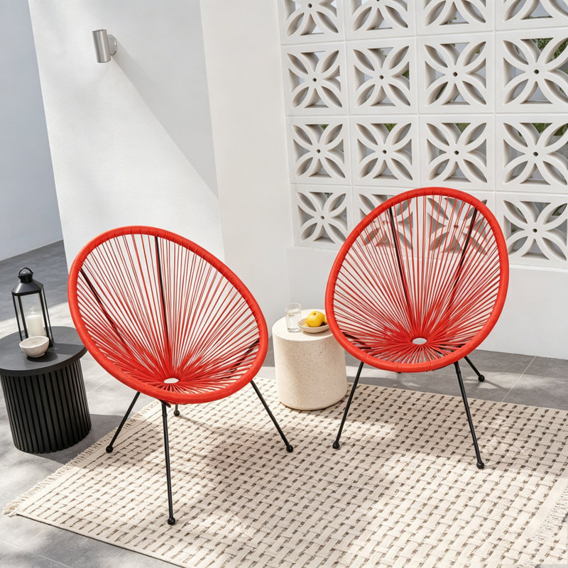 Ensemble de chaise longue de patio, Orange