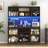 63.05" Bar Cabinet With Outlet, Wine Rack, Drawers And Hook-1388080041