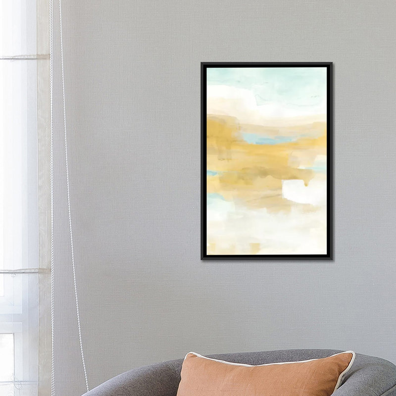 « citron vista i », impression sur toile, H 26 po x l 18 po x P 1,5 po, Toile avec cadre noir, Pas de tapis