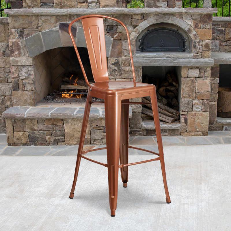 Tabouret de bar Iddings, Cuivre lustré, 1, Tabouret de bar (siège d'une hauteur de 30 po)