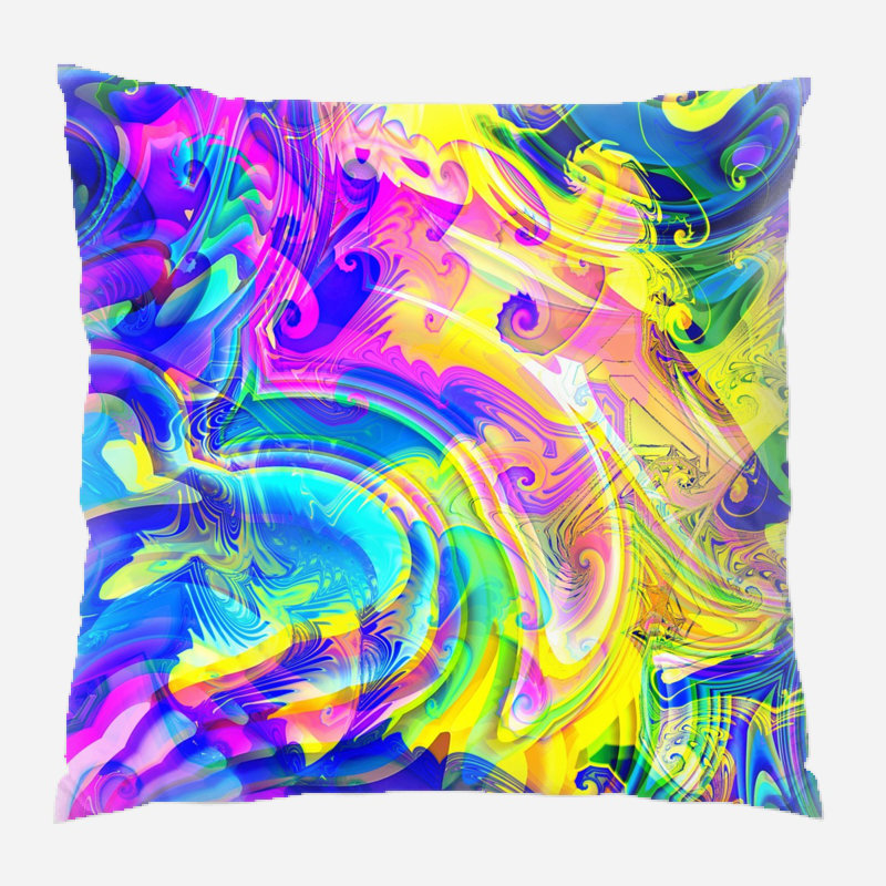 Reversible Throw Pillow, Microsuede, Indoor