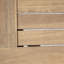 Causeuse d'extérieur en bois d'acacia avec table basse, structure en teck clair, coussin beige