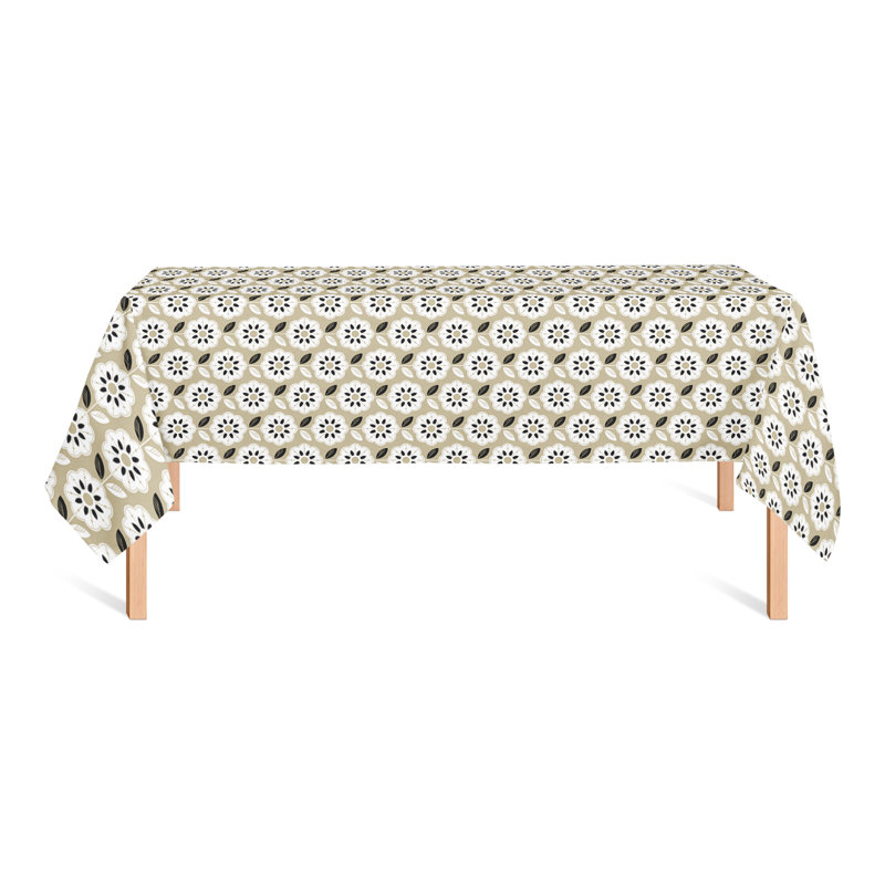 Zayd Rectangular Floral Polyester Tablecloth