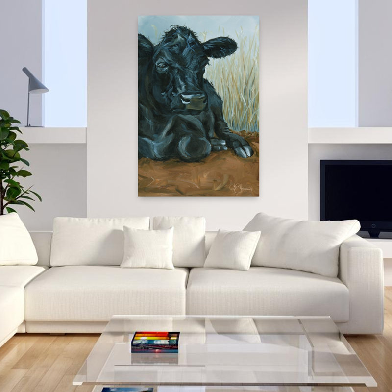 Portrait de vache Angus, H 48 po x l 32 po