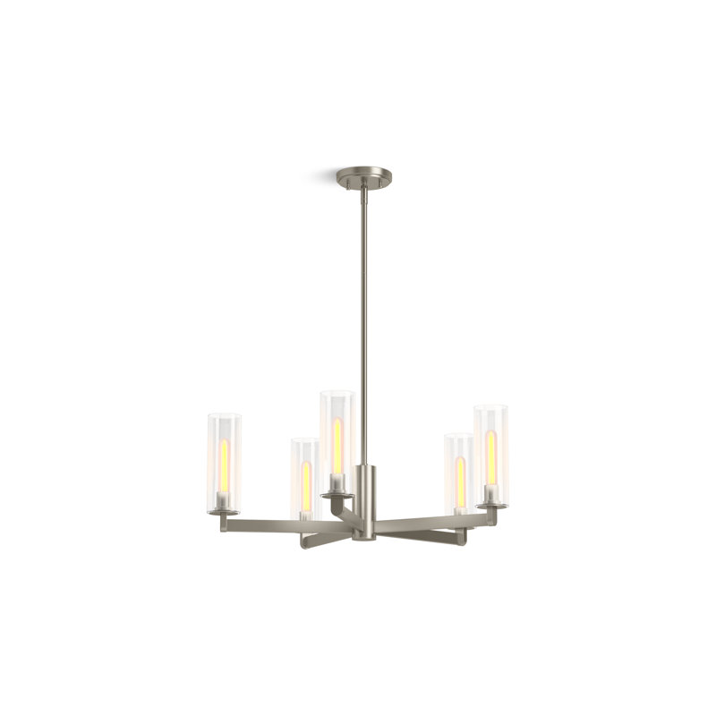 Crue 26 In. Chandelier, Brushed Nickel