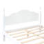 Cadre de lit plateforme en bois grand format, lit plateforme de style rétro avec support en lattes de bois, blanc-139225946